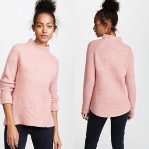 Madewell Pink Mock Neck Sweater